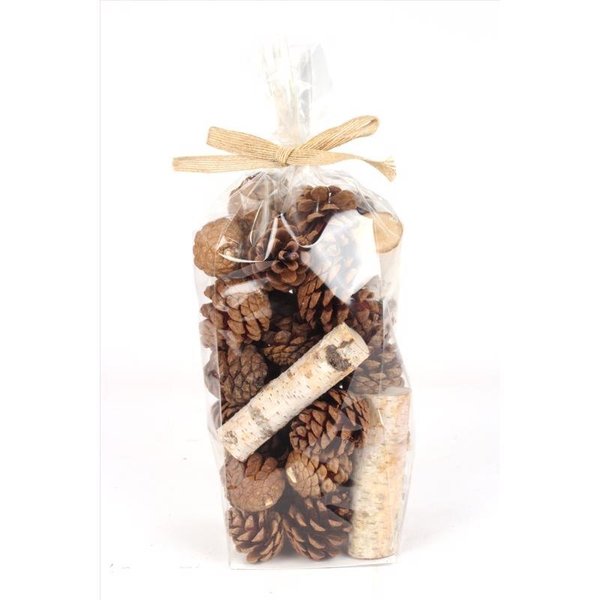 Second Nature Design Natural Birch and Pinecone Indoor Christmas Decor 04987